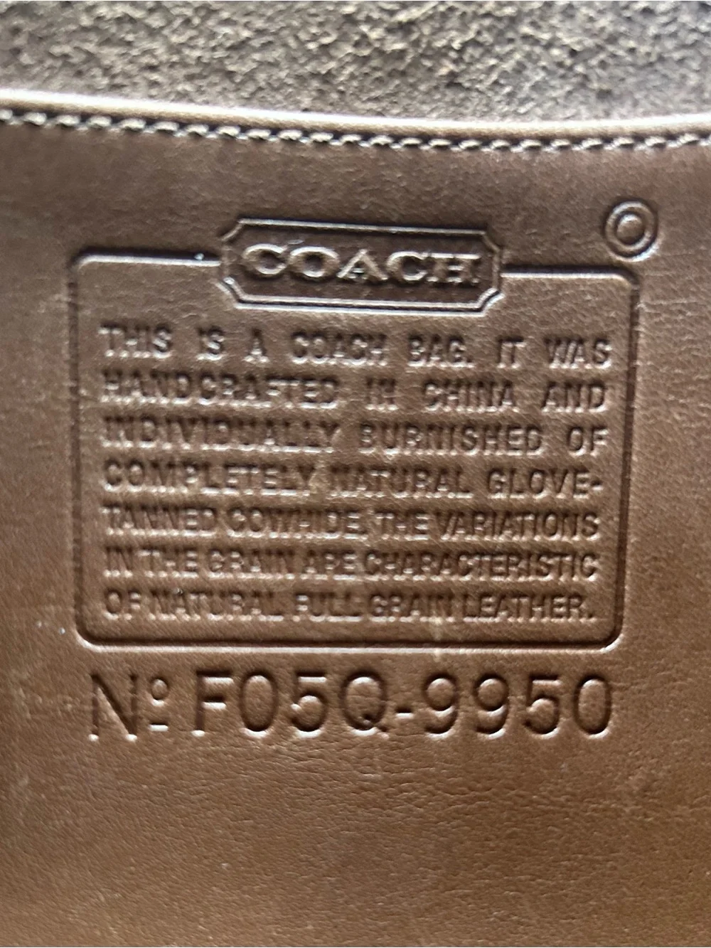 Vintage Coach Janice Legacy 9950 Burnished Camel 2005